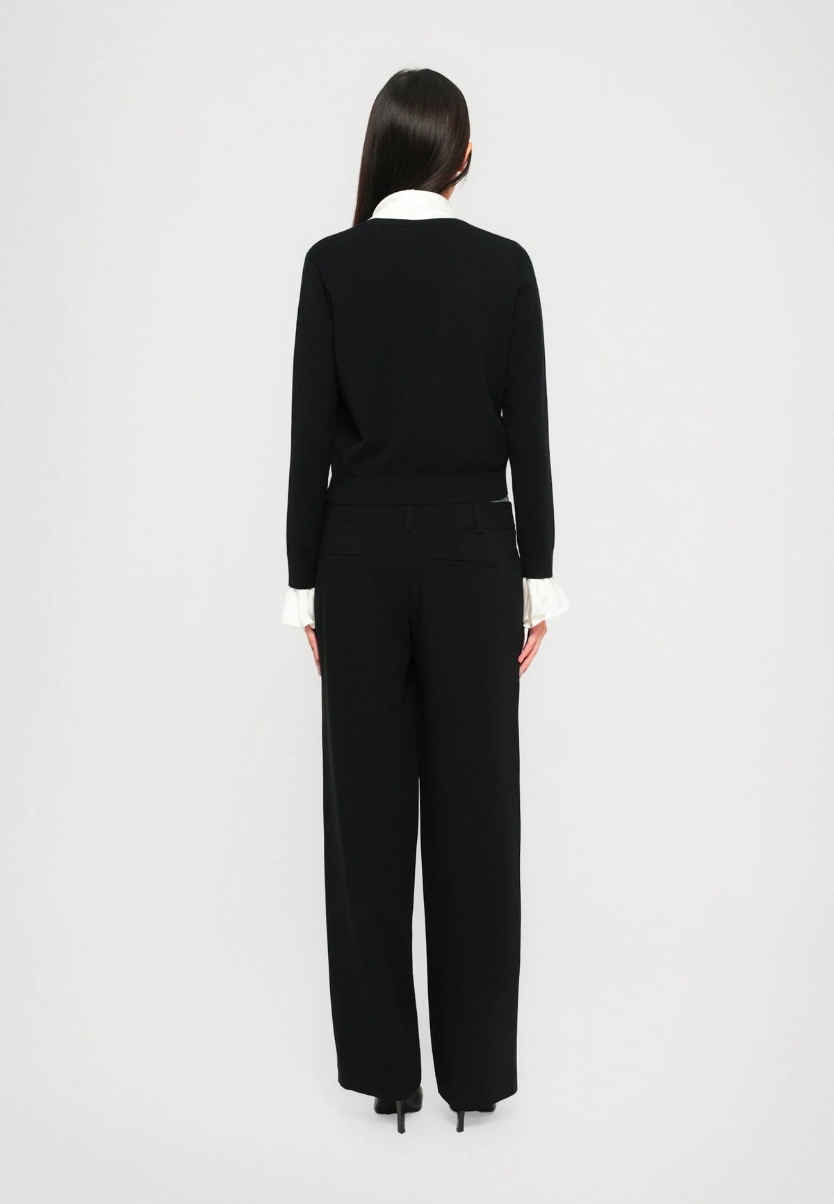 Cinq à Sept Lenu Pullover in Black, Ivory