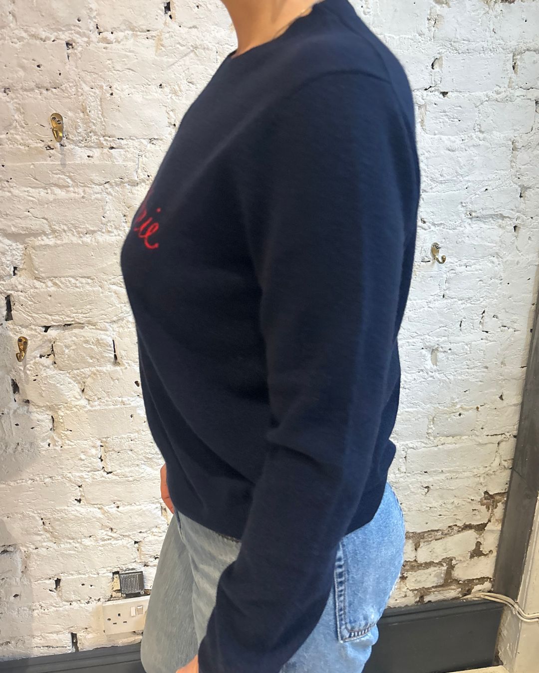 Jumper 1234 Ma Cherie Crew in Navy, Rose