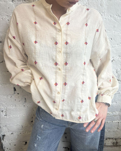 Tinsels Doha Troussea Blouse in Greige