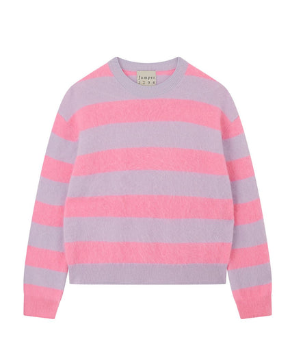 Jumper 1234 Brushed Stripe Crew - Pale Blue, Gossip Girl