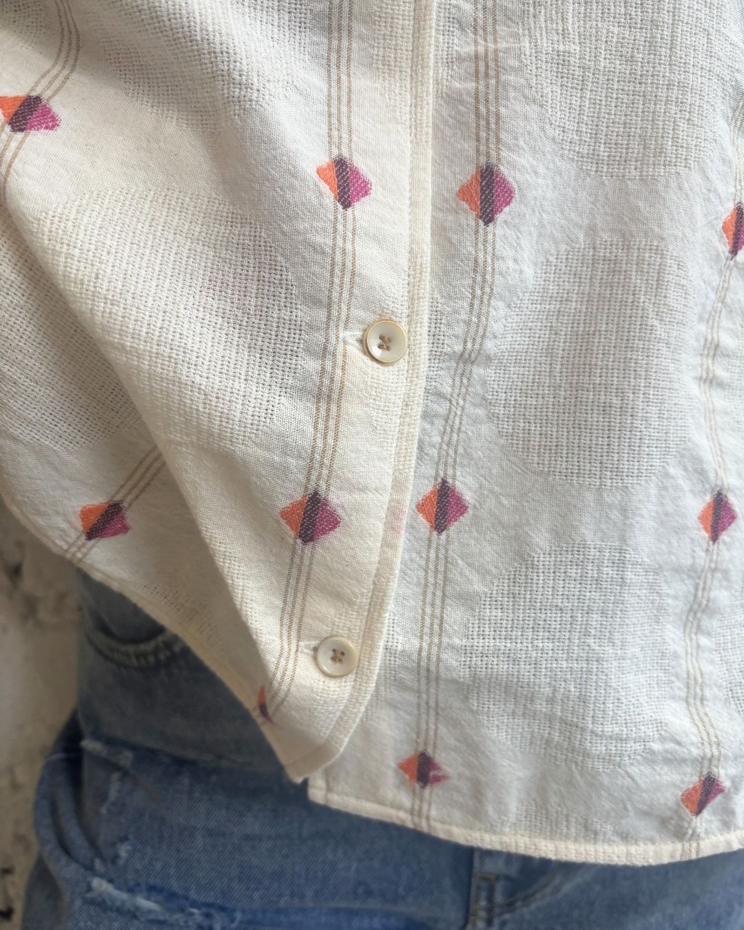 Tinsels Doha Troussea Blouse in Greige