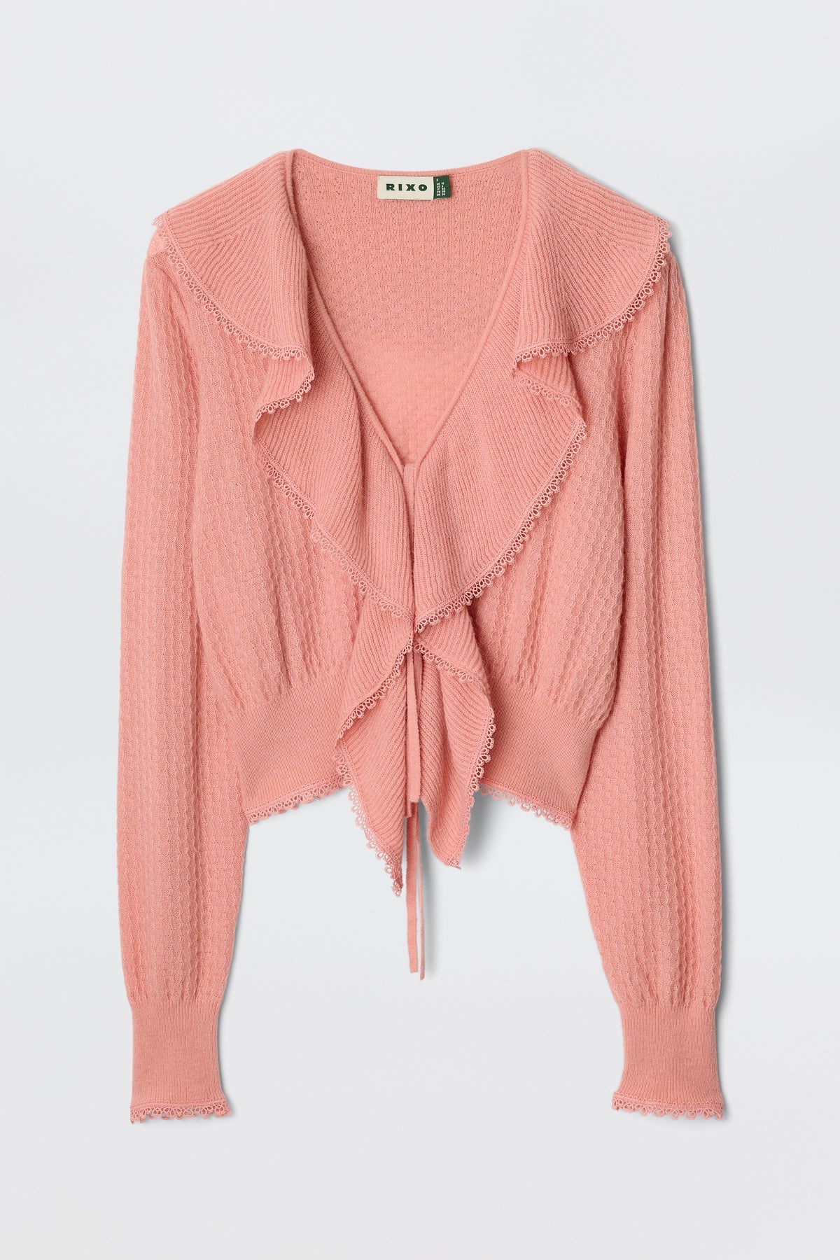 RIXO Kianna Cardigan in Blush
