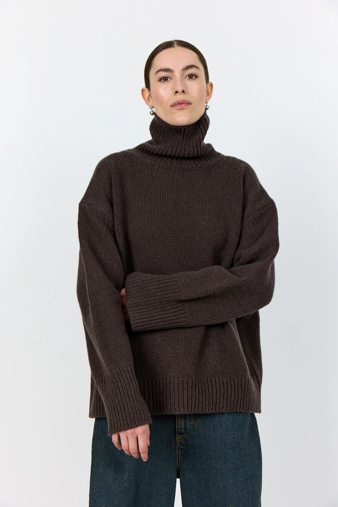 LR Perle Roll Neck in Coffee