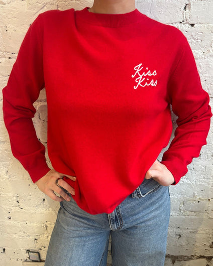 Jumper 1234 Kiss Kiss Crew in Candy, Rose