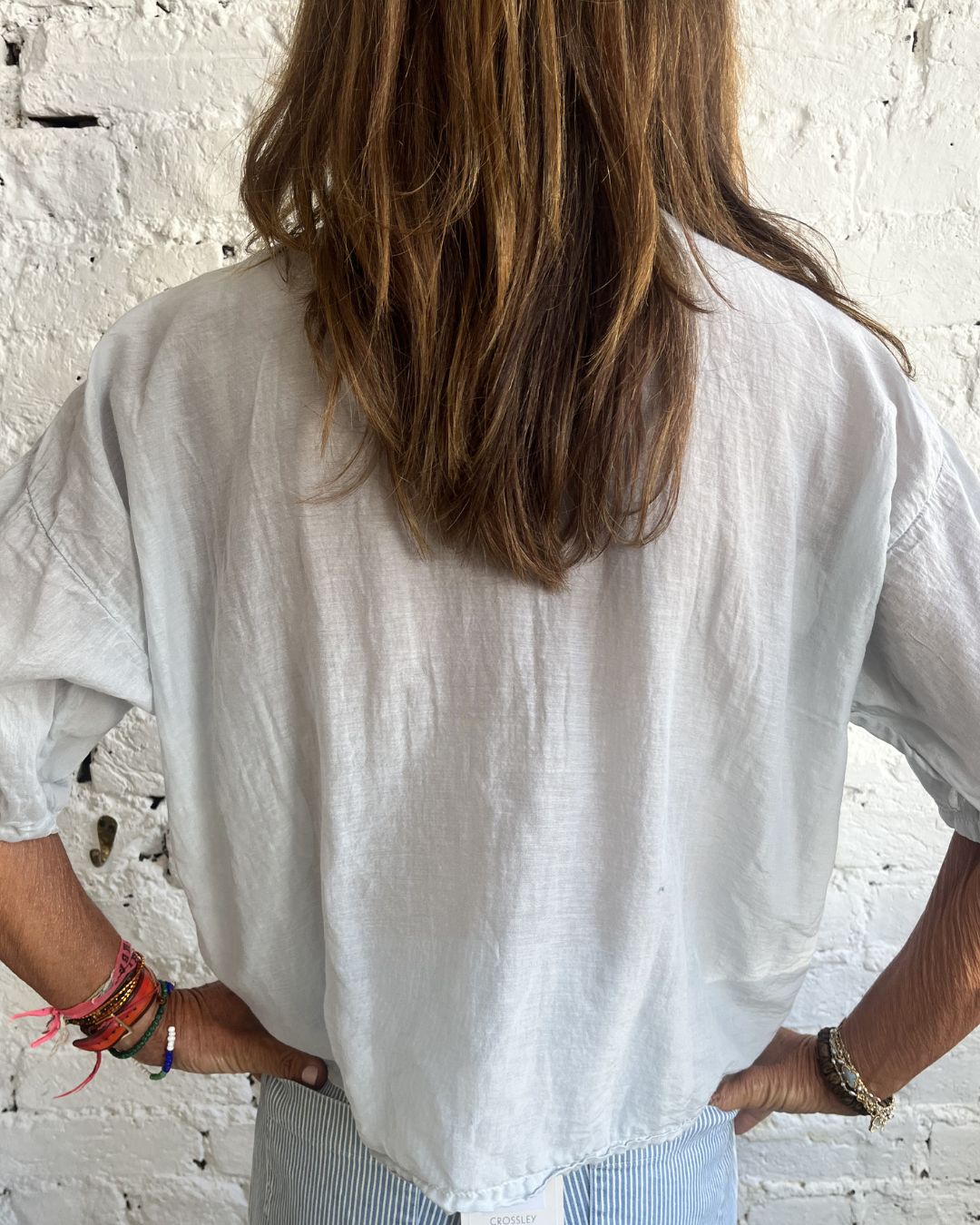 Crossley Erfis Short-Sleeve Shirt in Pale Blue