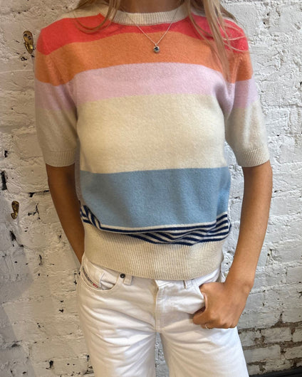 Jumper 1234 Deckchair Stripe T-Shirt in Jasmine, Multi