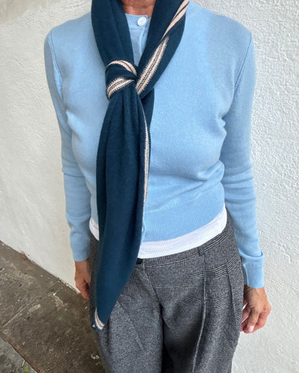 PARK Long Diamond Scarf - Navy