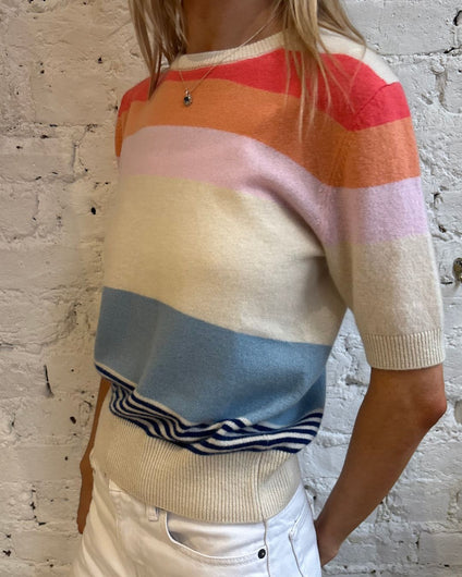 Jumper 1234 Deckchair Stripe T-Shirt in Jasmine, Multi