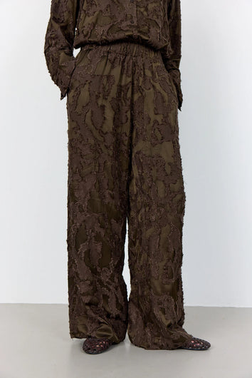 Levete Room Niko Textured Trousers in Coffee