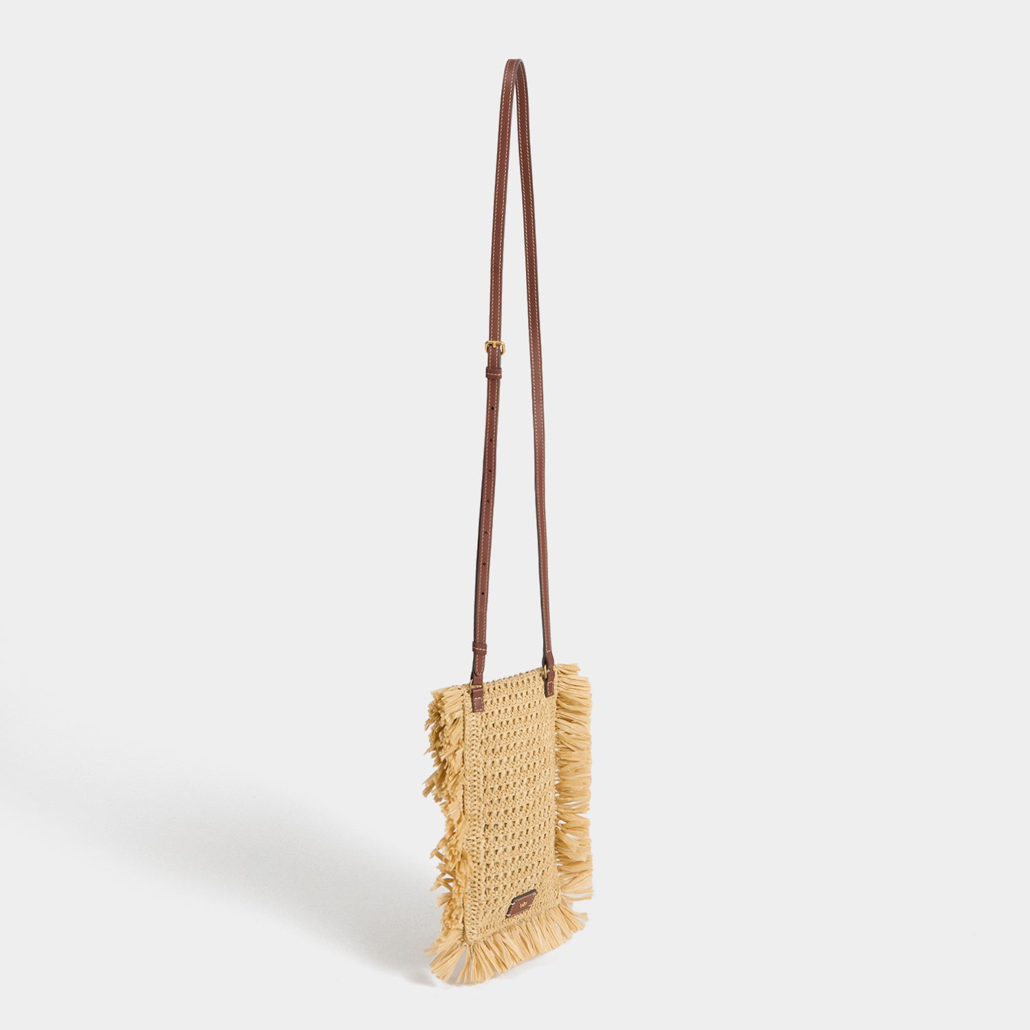 Anya Hindmarch Phone Pouch in Raffia