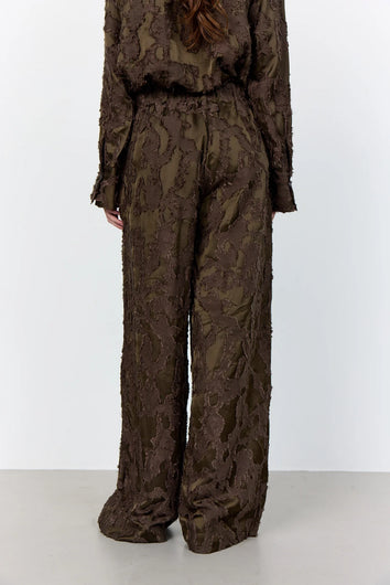 Levete Room Niko Textured Trousers in Coffee