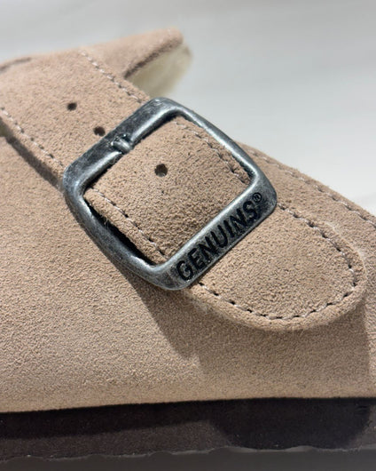 Genuins Riva Velour Clog in Taupe