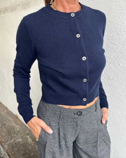 PARK Cashmere Cardigan - Midnight Slate