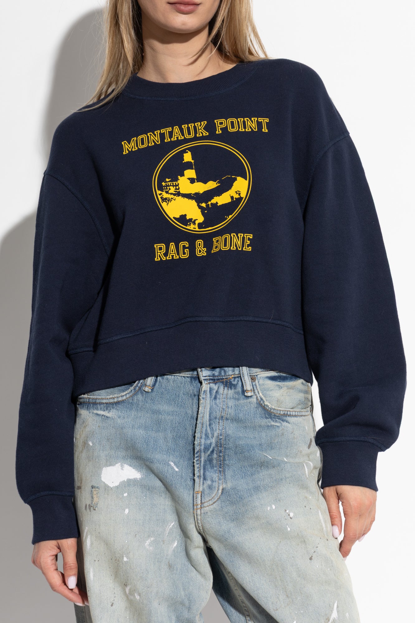 Rag & Bone Montauk Sweatshirt in Navy