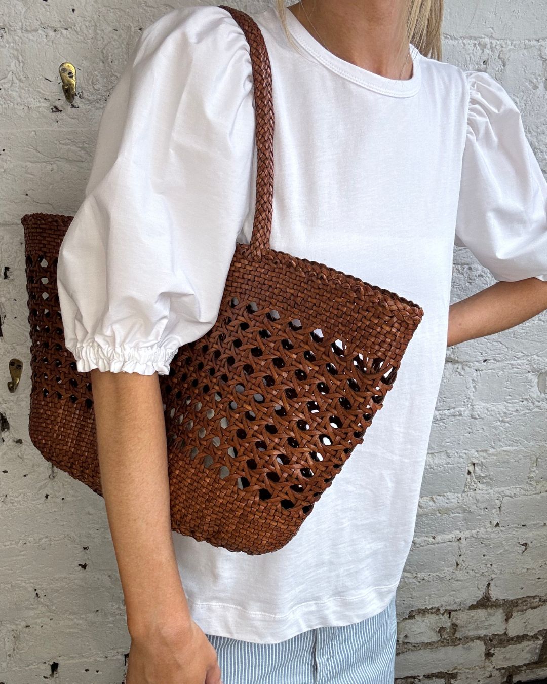 PARK Puff Sleeve Tee in White