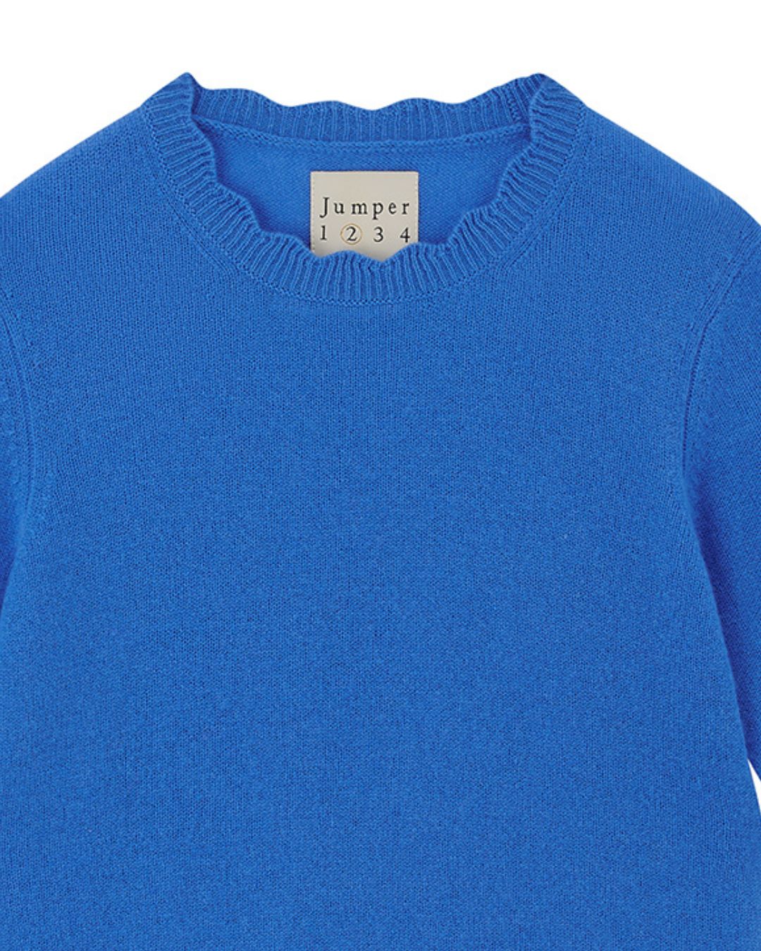 Jumper 1234 Crochet Edge Cashmere T- Shrirt - Tetbury Blue