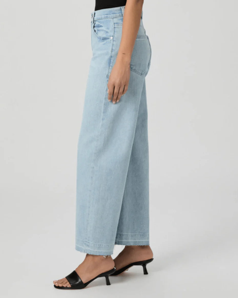 Paige Jeans Arellia Ankle Wide Undone Hem in Fernanda