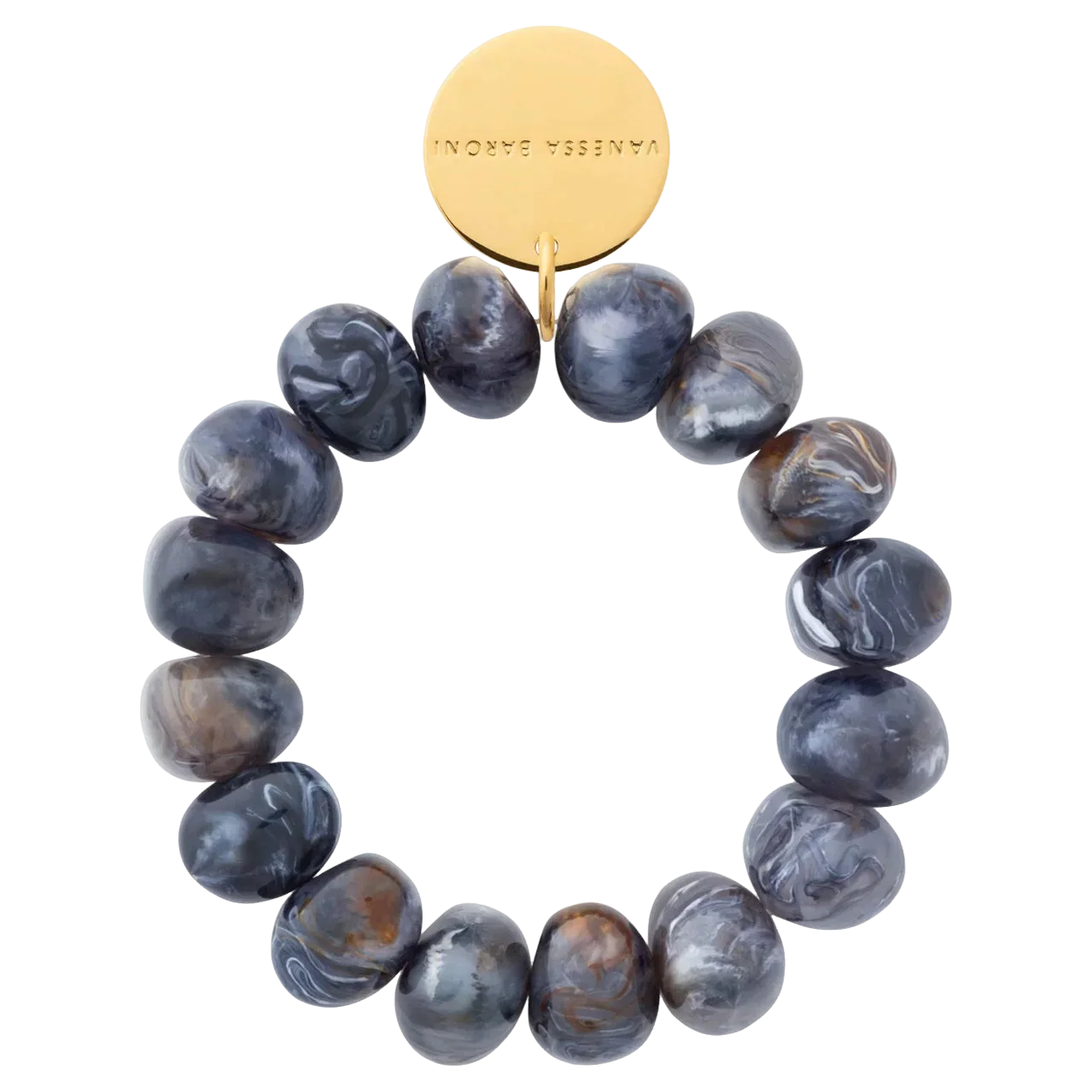 Vanessa Baroni Stone Flex Bracelet Blue Jeans  Marble