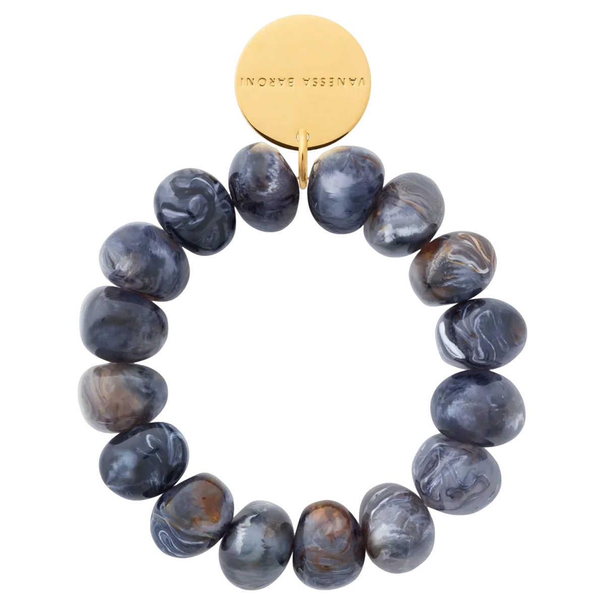 Vanessa Baroni Stone Flex Bracelet Blue Jeans  Marble