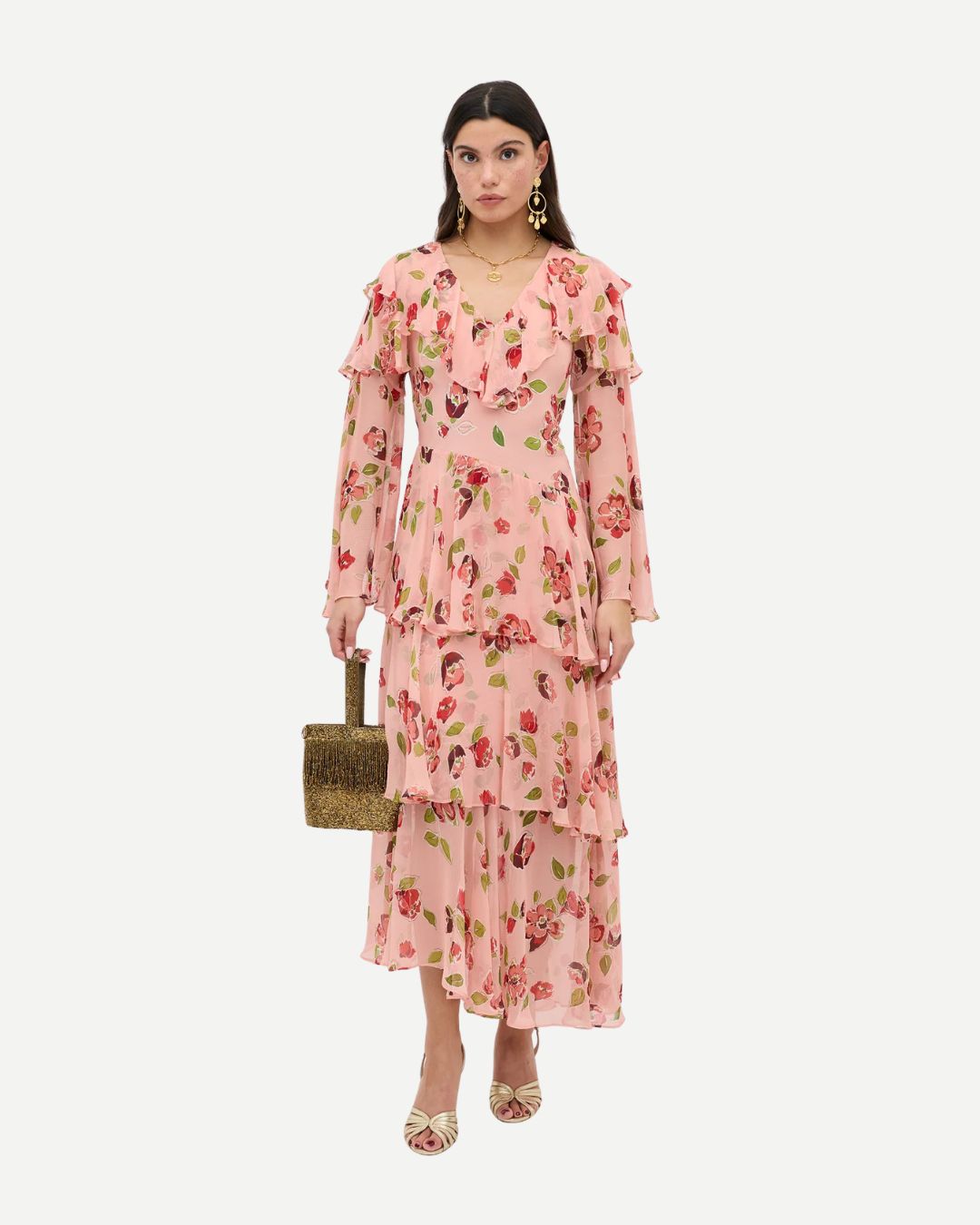 RIXO Loralyn Dress in Kimmie Floral Pink