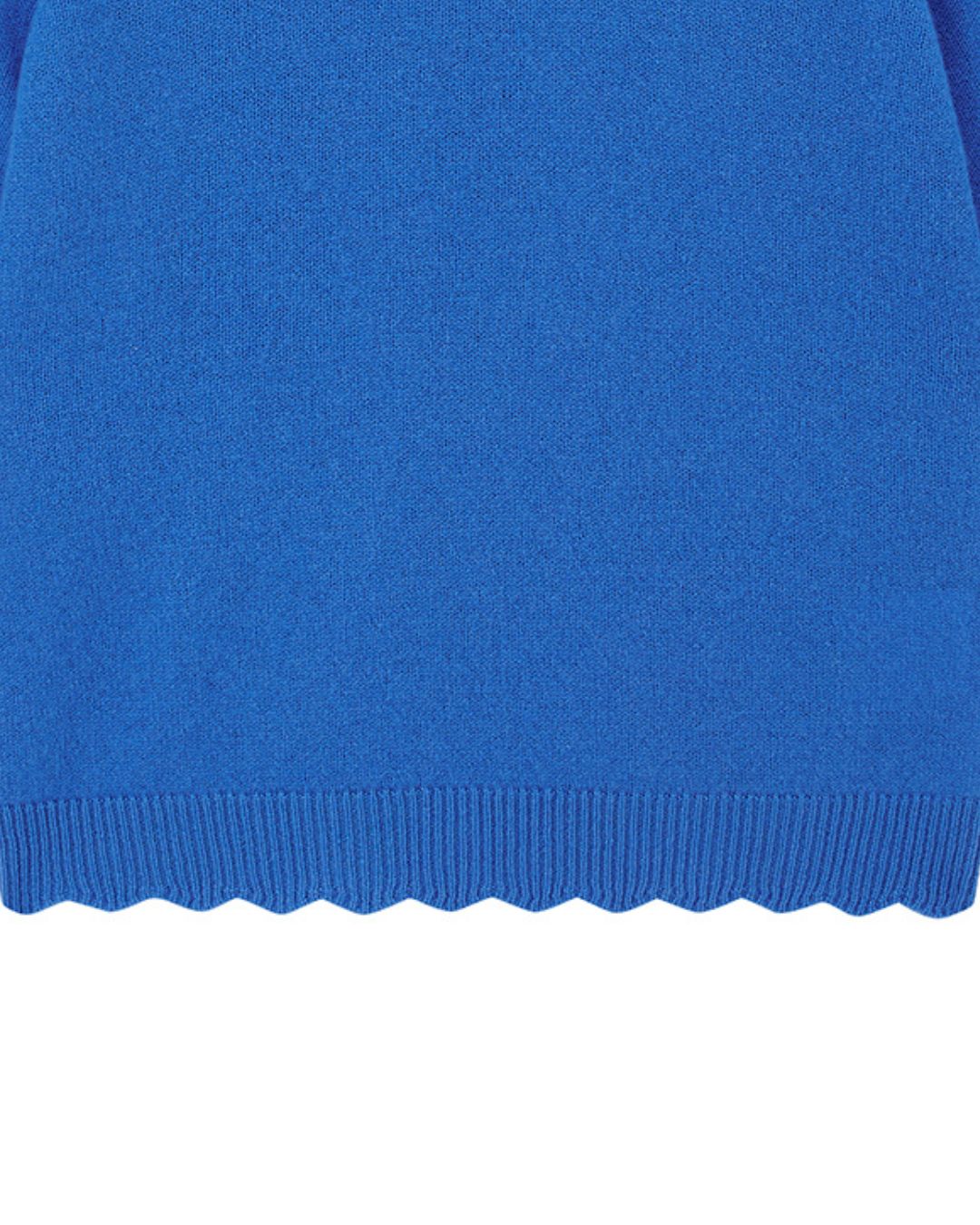 Jumper 1234 Crochet Edge Cashmere T- Shrirt - Tetbury Blue