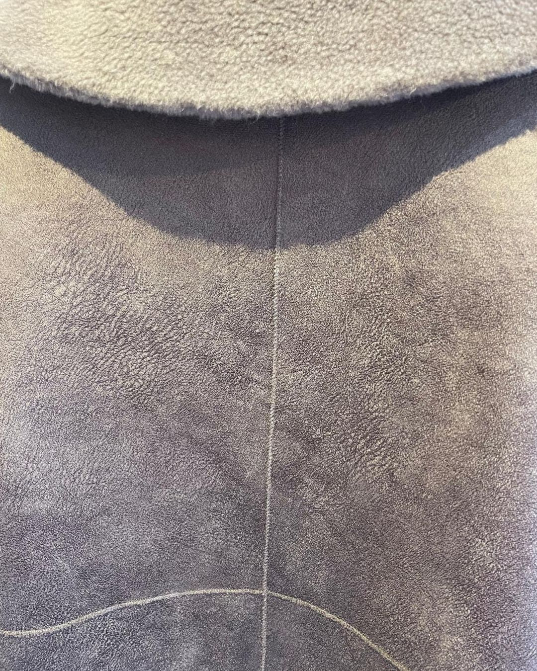 Oakwood Reversible Venus Lily Fur Wool Jacket in Taupe