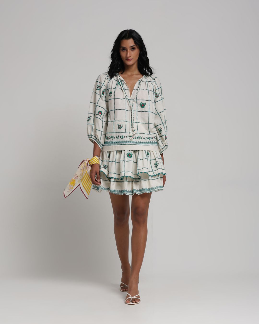 Viam Zoey Blouse in Green