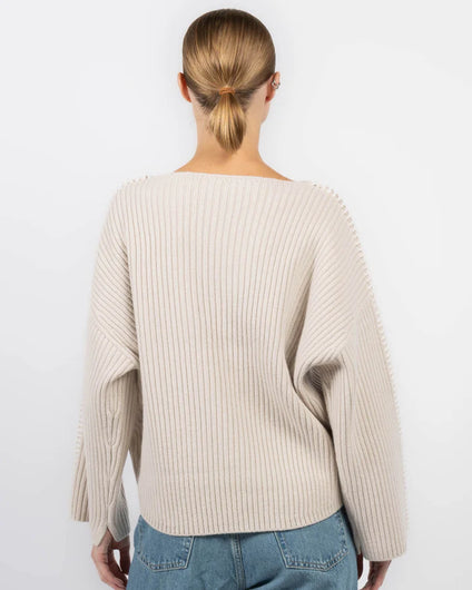 Rag & Bone Ingrid Boat Neck in Light Oat