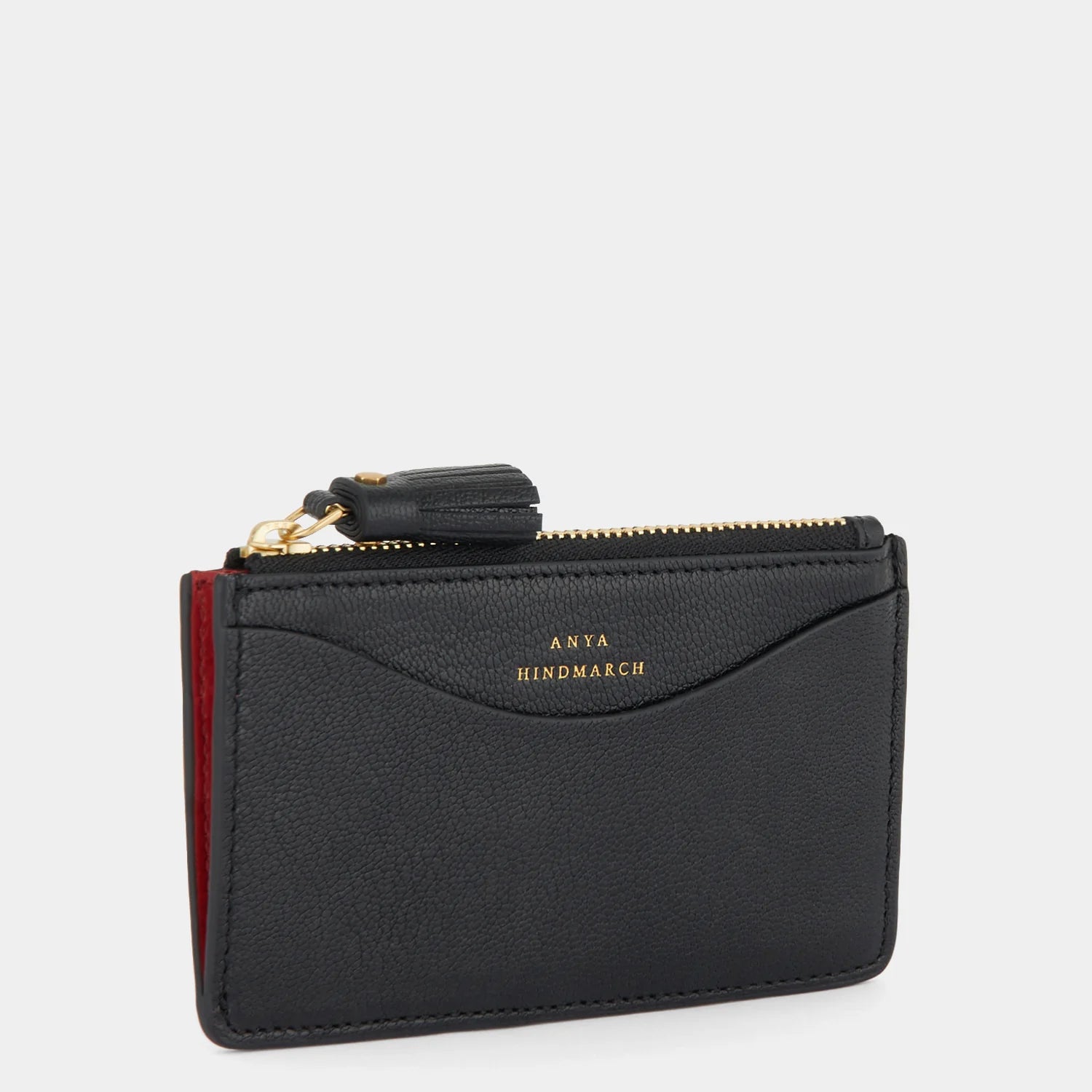 AH Zip Card Case Peeping Eyes in Black