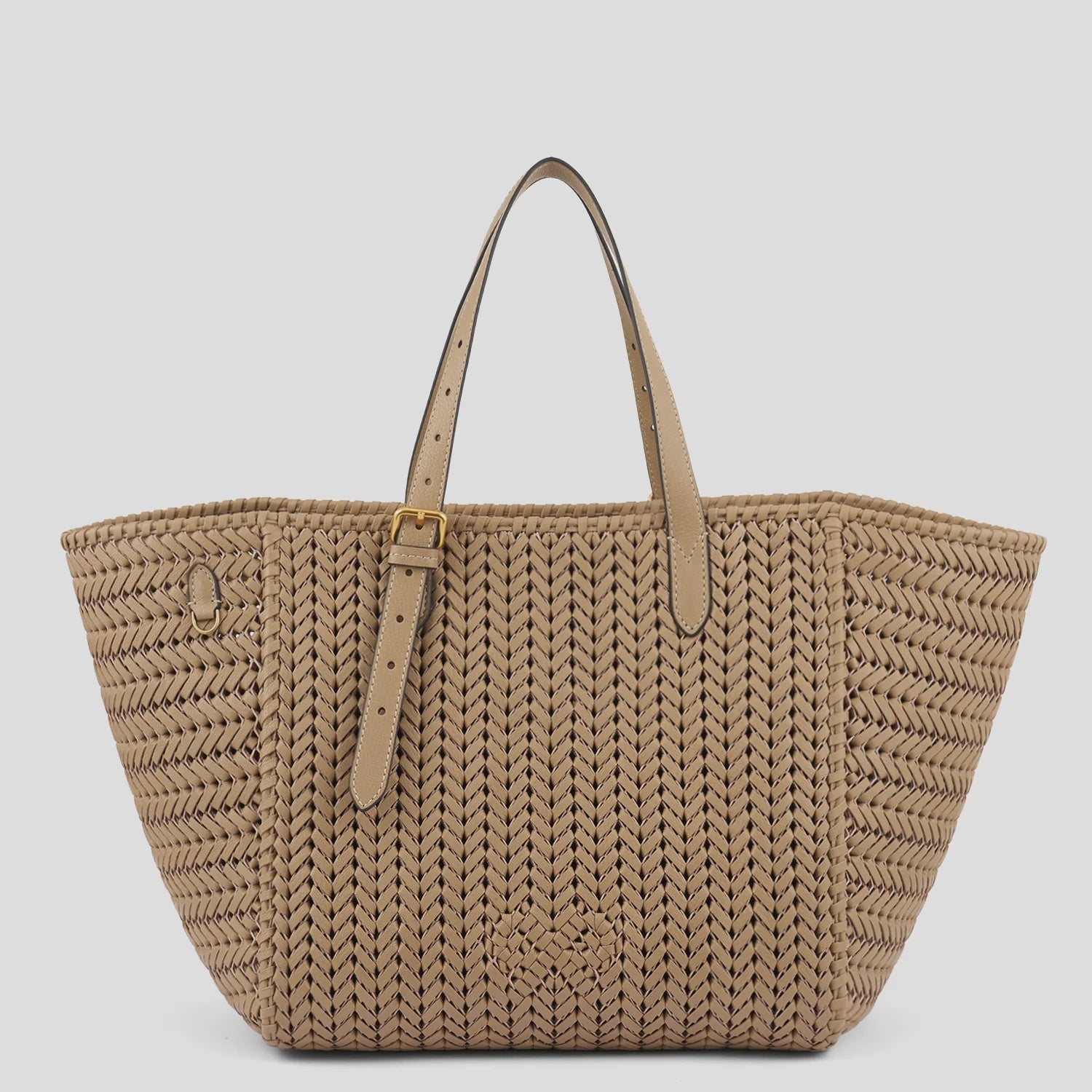 AH The Neeson Square Tote in Sand Shiny Capra