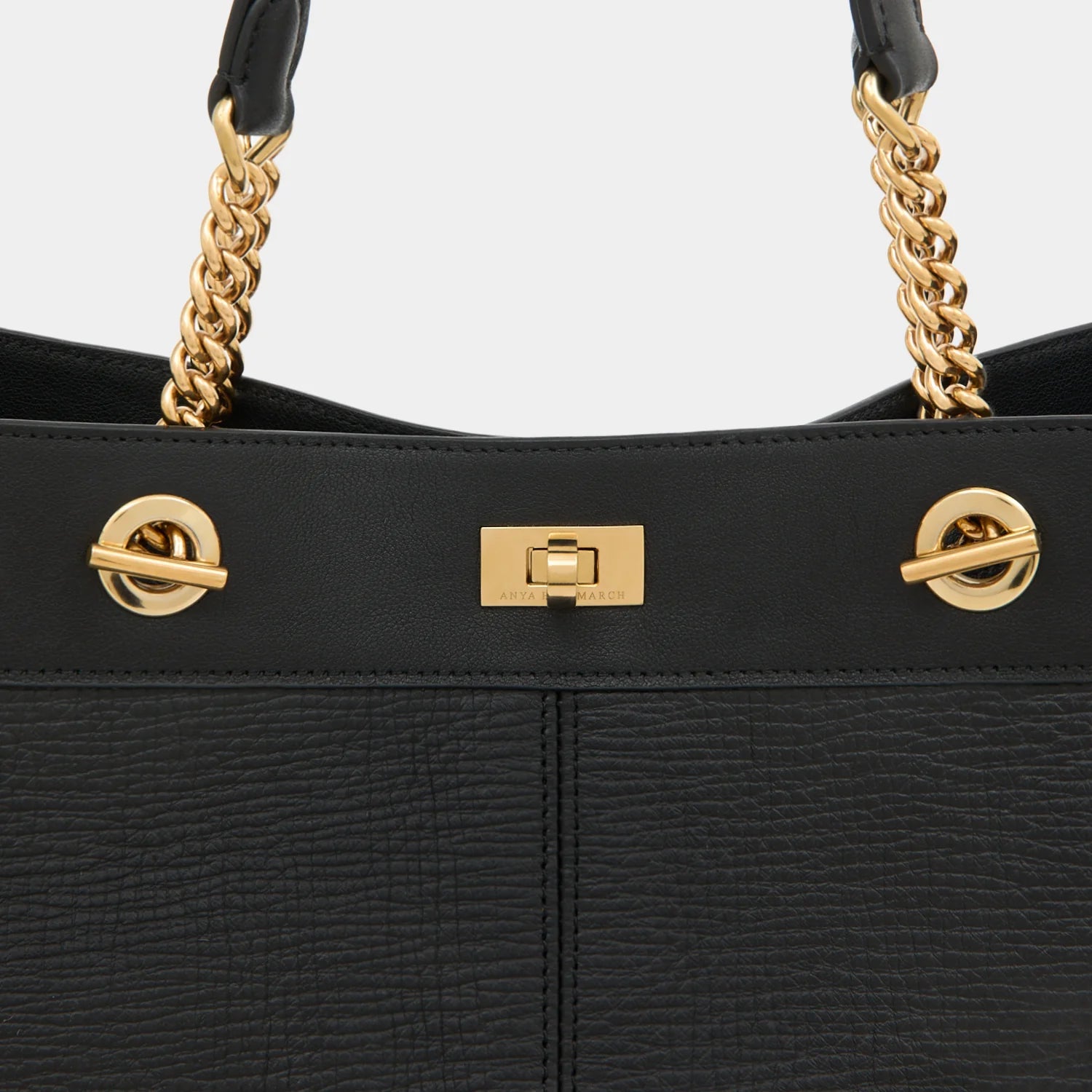 Anya Hindmarch Mortimer Tote Eyelet in Black