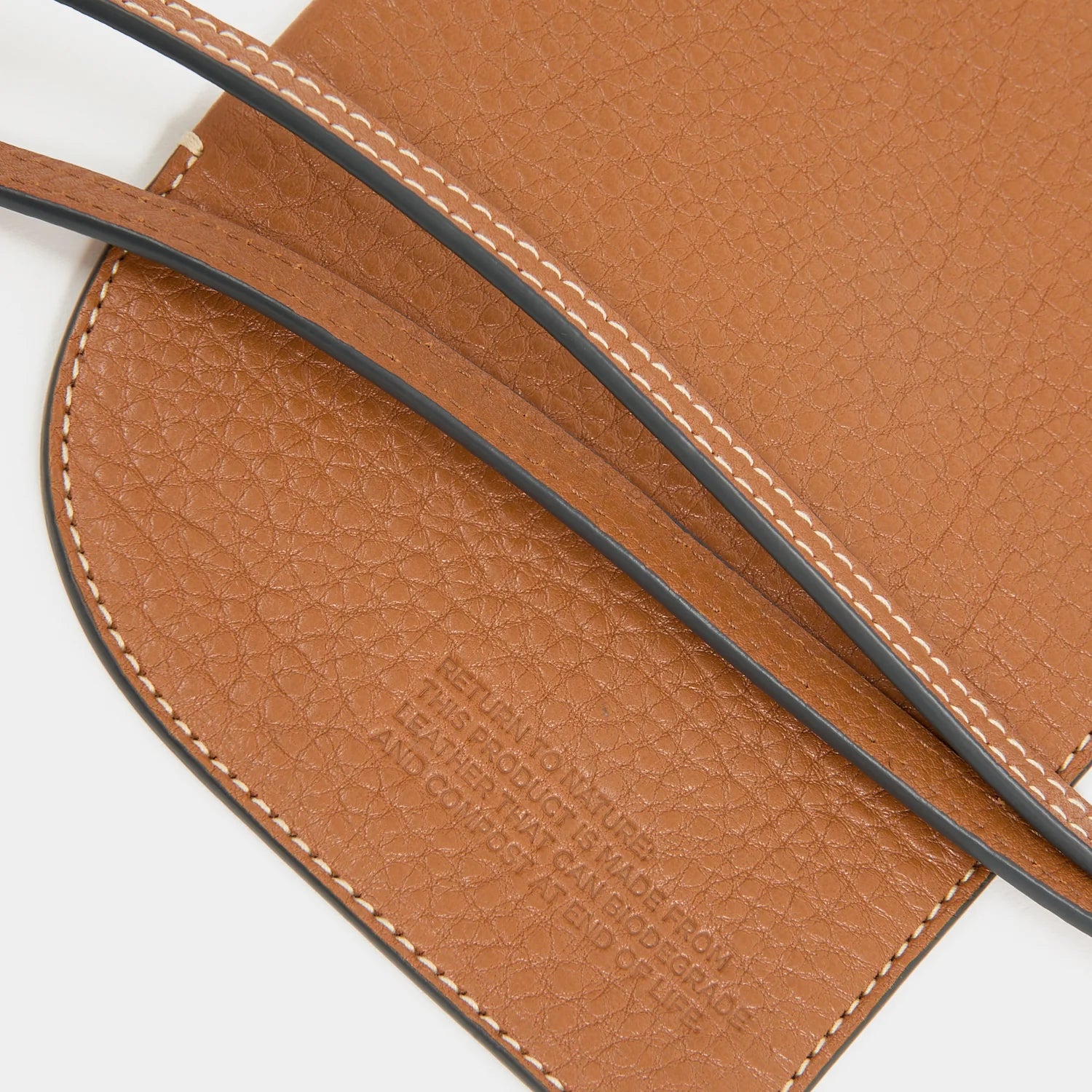 Anya Hindmarch RTN Phone Pouch on Strap in Pecan
