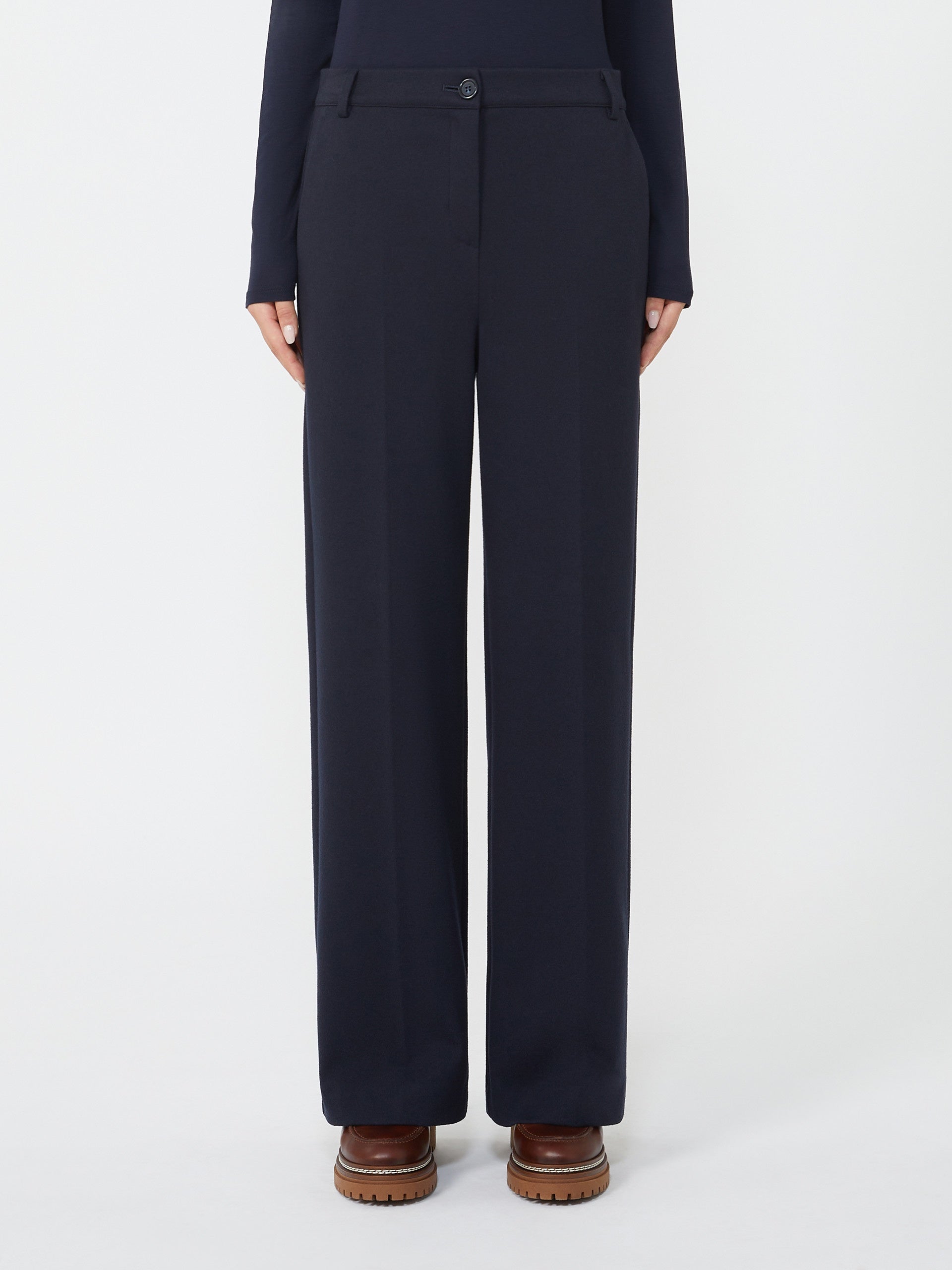 Weekend Max Mara Zelota Jersey Trouser in Navy