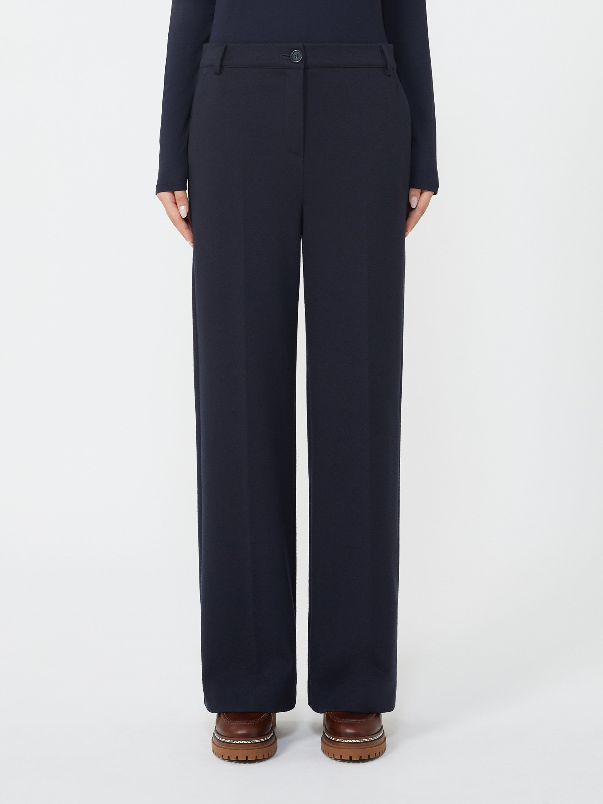Weekend Max Mara Zelota Jersey Trouser in Navy