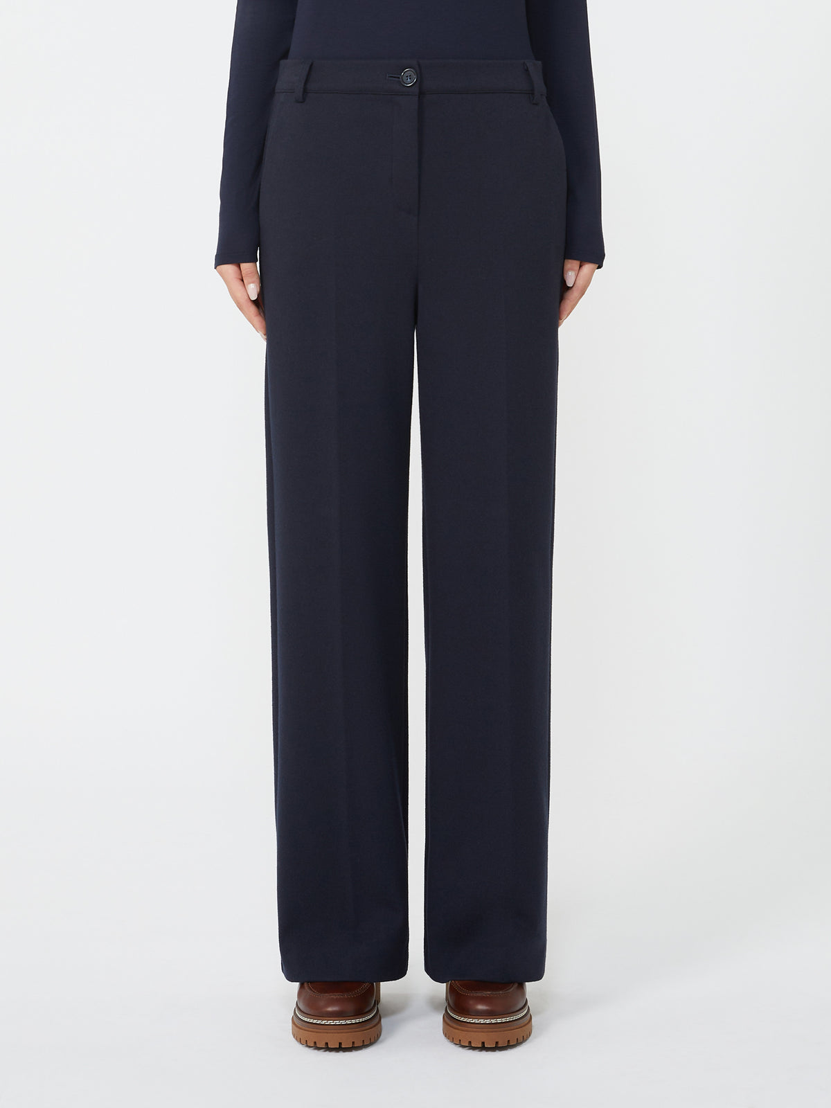 Weekend Max Mara Zelota Jersey Trouser in Navy