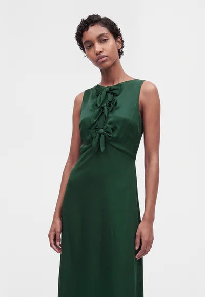 Ralph Lauren Woven A Line Dress -  Forest