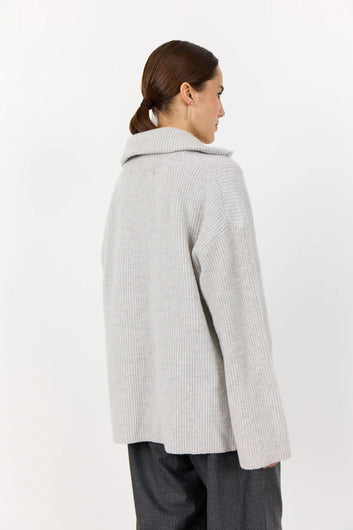 Levete Room Perle Half Zip Knit in Grey