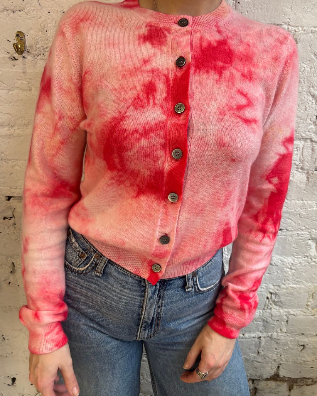 Jumper 1234 Batik  Cardigan in Marshmallow, Candy