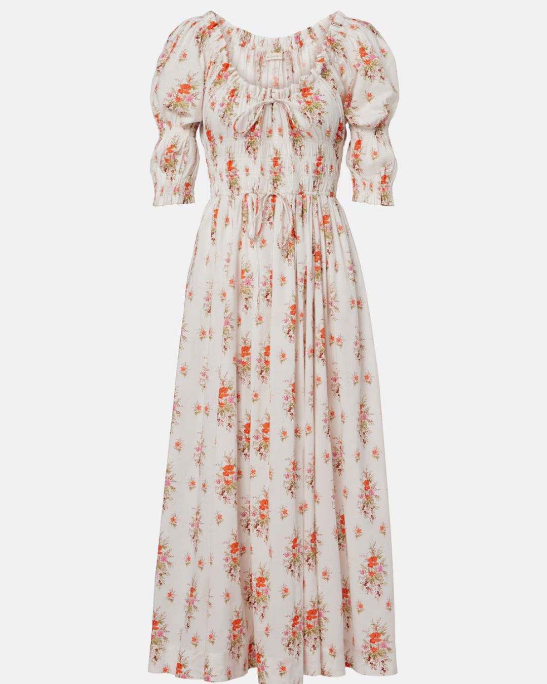 DÔEN Ischia Midi Dress in Rose Petit Bouquet De Chamonix