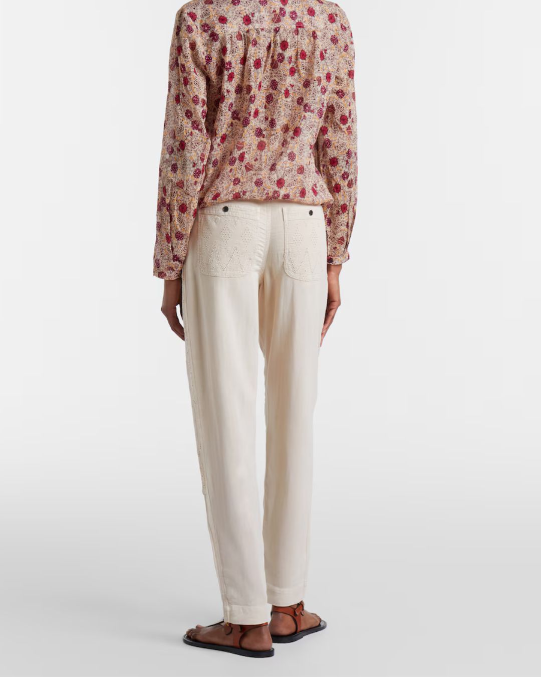 Marant Etoile Kylea Dotted Cutwork Trousers - Beige