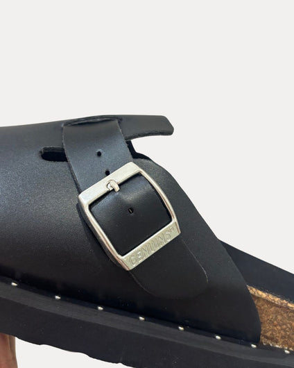 Genuins Riva Vegan Clog in Black Stud