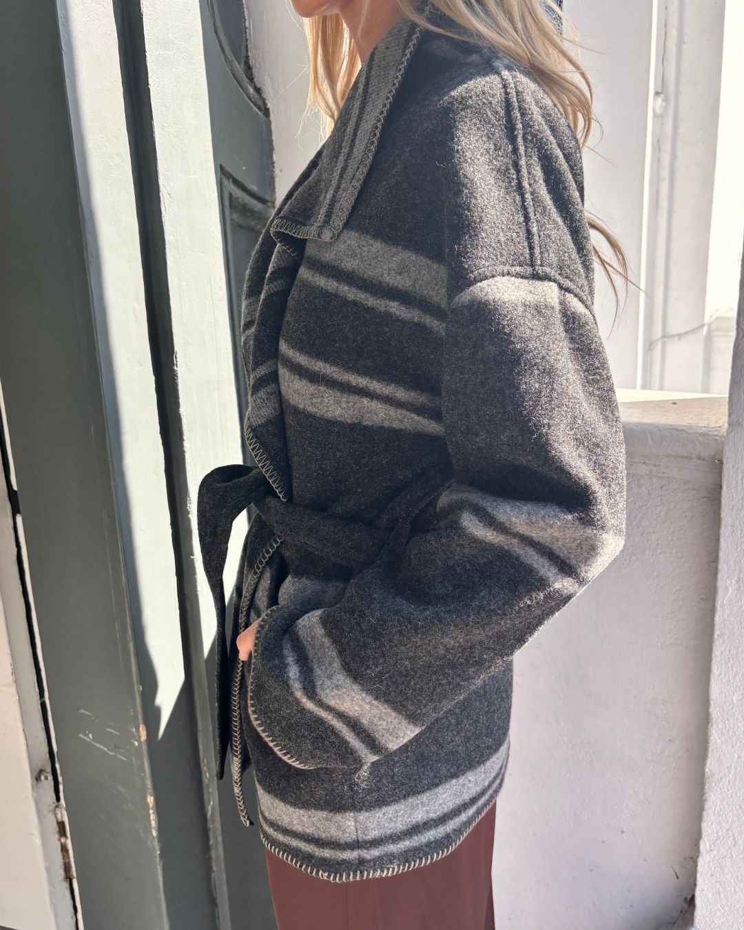 Marant Etoile Brea Stripe Jacket - Anthracite