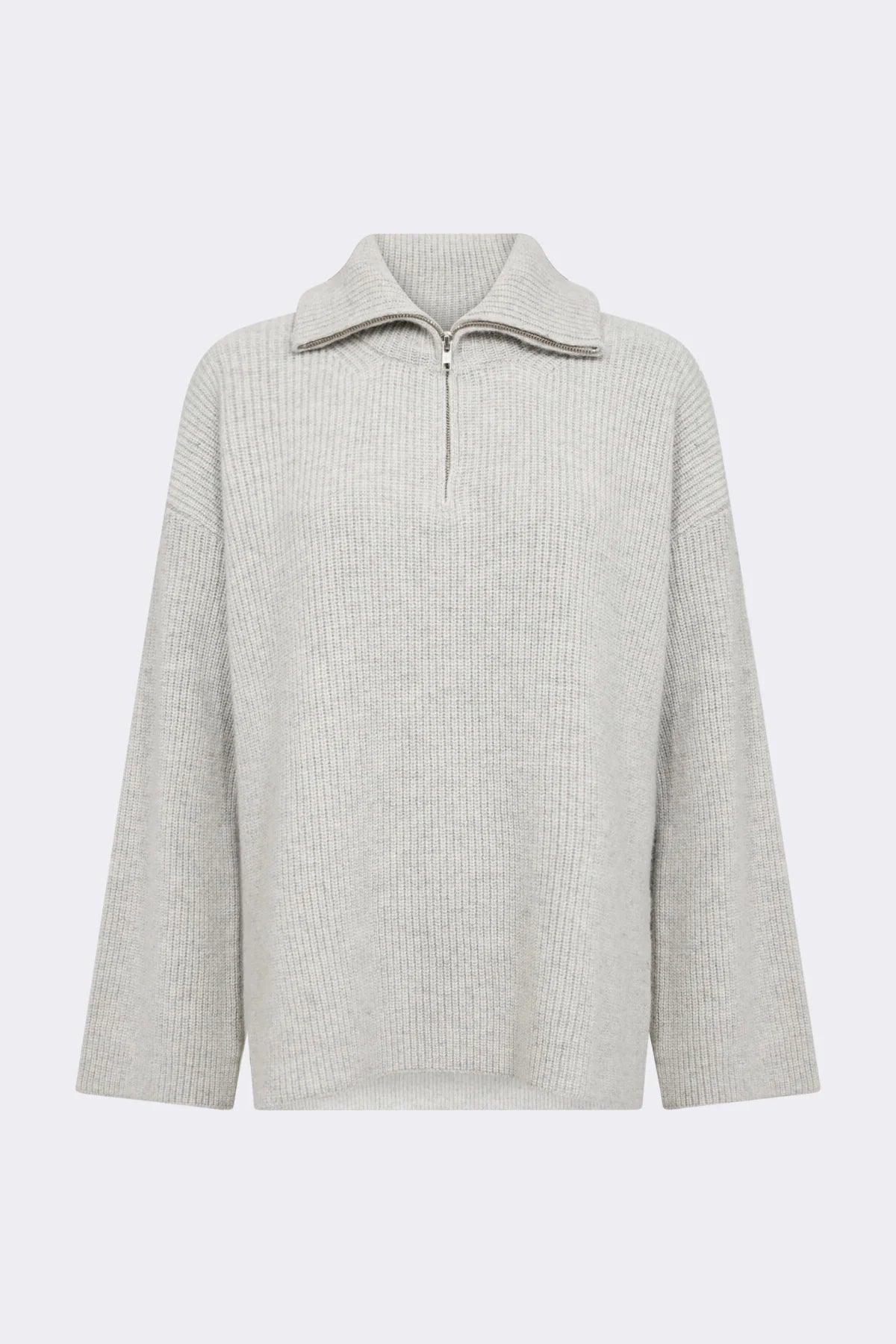 Levete Room Perle Half Zip Knit in Grey