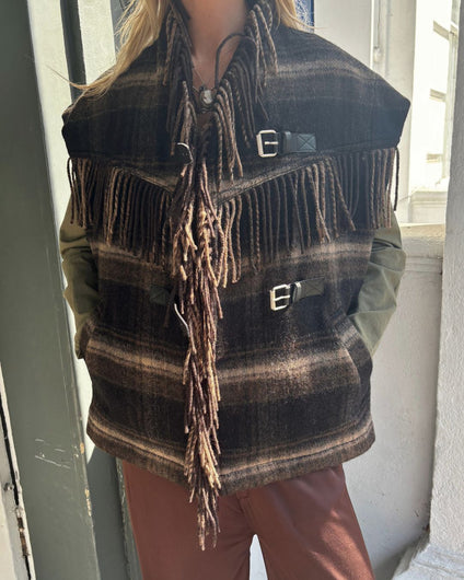 Marant Etoile Ginesa Sleeveless Jacket - Black Khaki