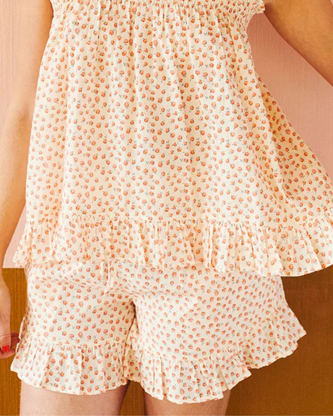 HABIBA New Dawn Frill Shorts in Berry