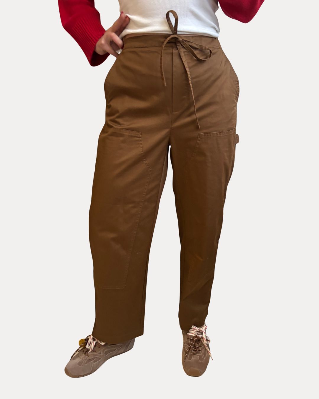 Rag & Bone Jolie Carpenter Pant in Light Brown