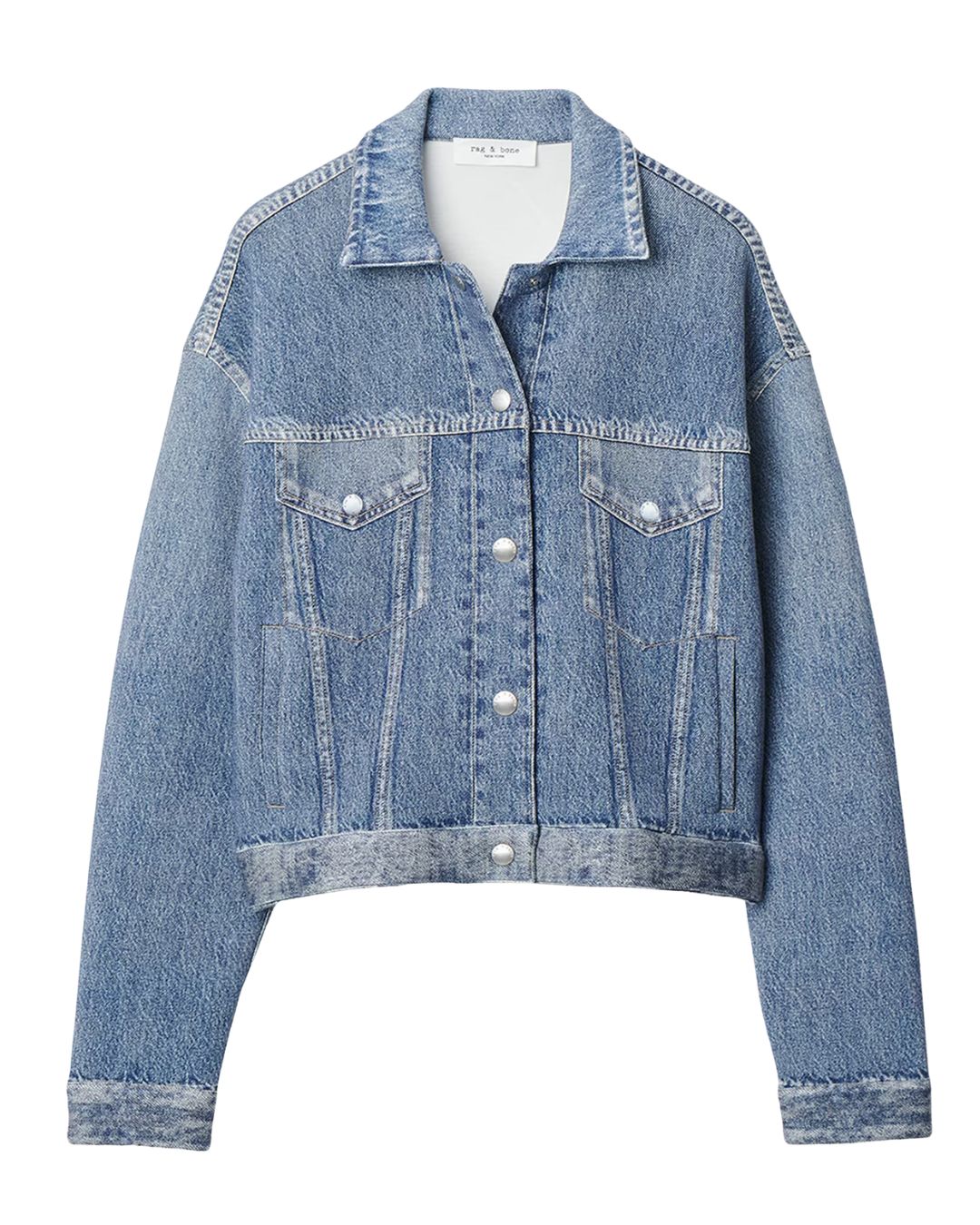 Rag & Bone Miramar Mallow Denim-Effect Trucker Jacket - Sutton