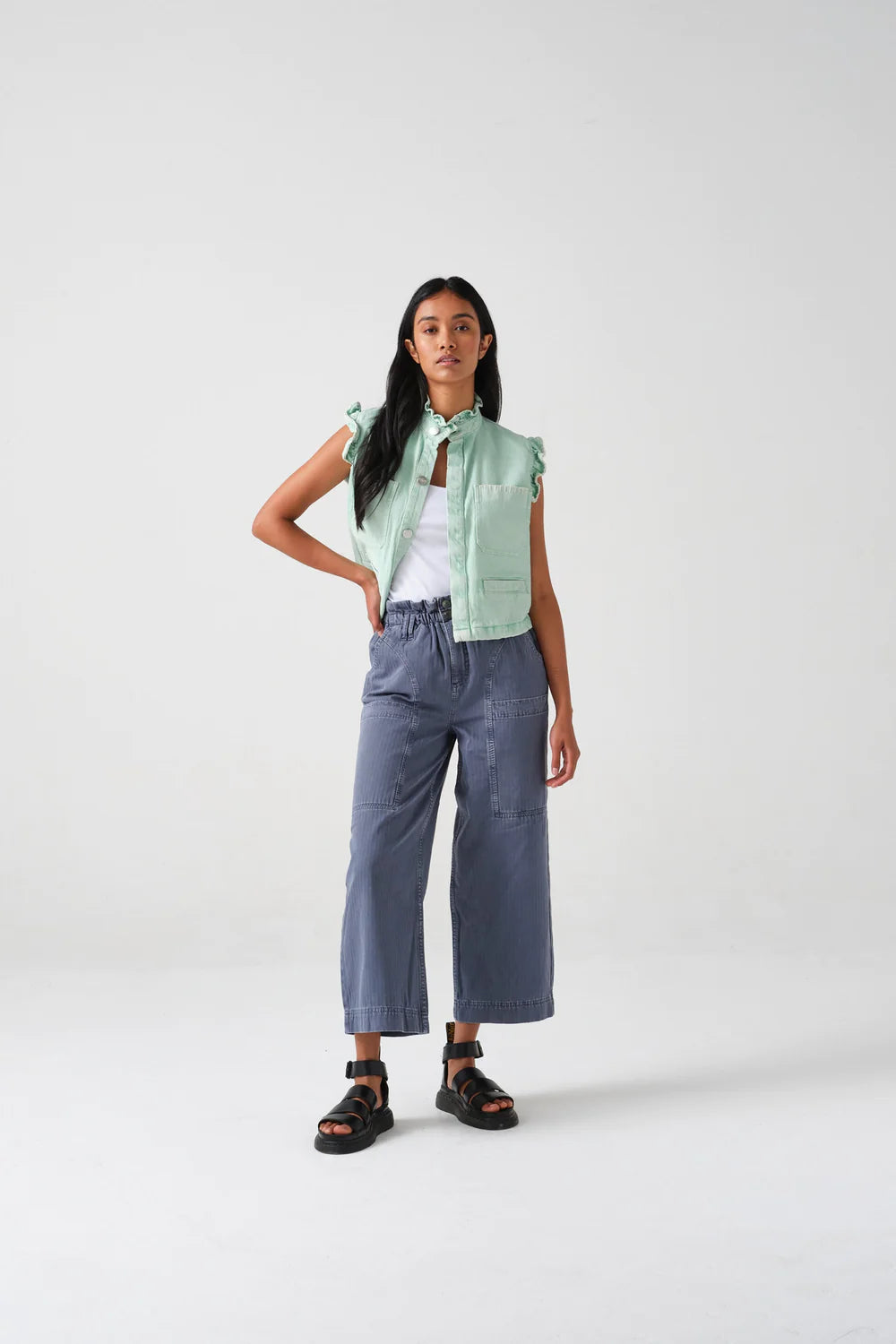 S&M Louis Pant in Washed Denim