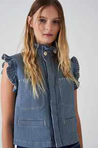You added <b><u>S&M Pablo Waistcoat in Striped Denim</u></b> to your cart.