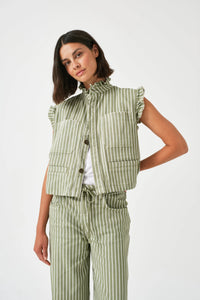 You added <b><u>S&M Pablo Waistcoat in Vintage Moss Wide Stripe</u></b> to your cart.